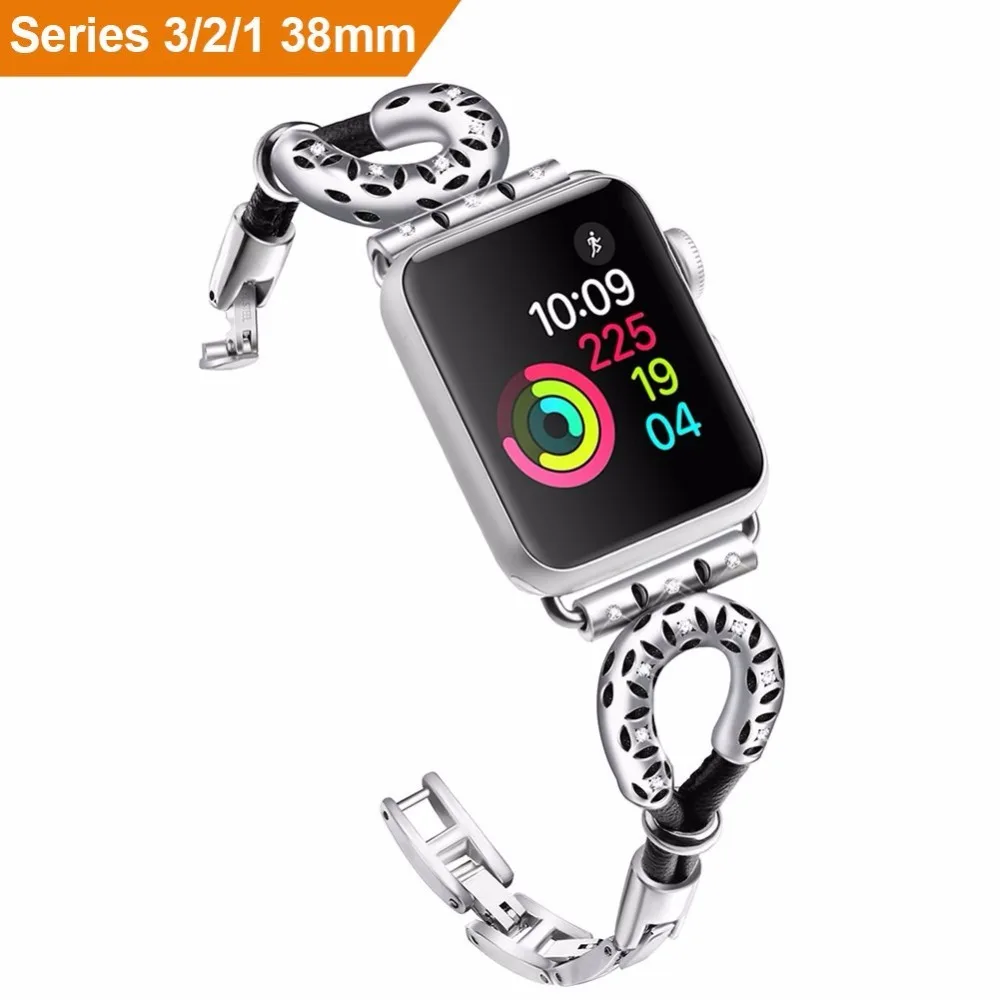  New Adapters for 38mm 42mm iWatch Apple Watch Series 1 2 3 Vintage Strap Wrist Band Replacement Watch Bracelet (3)