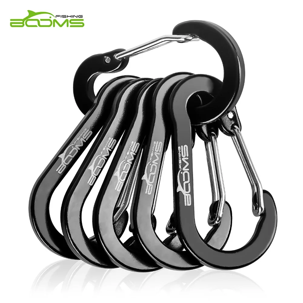 Booms Fishing CC1 Wire Gate aluminum carabiner clips keychain carabiner clip climbing 12 Pcs