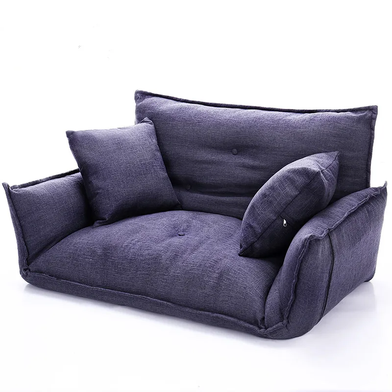 Floor Adjustable Lazy Sofa Folding Futon Couch for Studio Living Room Furniture Fabric Chaise Lounge Sofa Video Gaming Chair