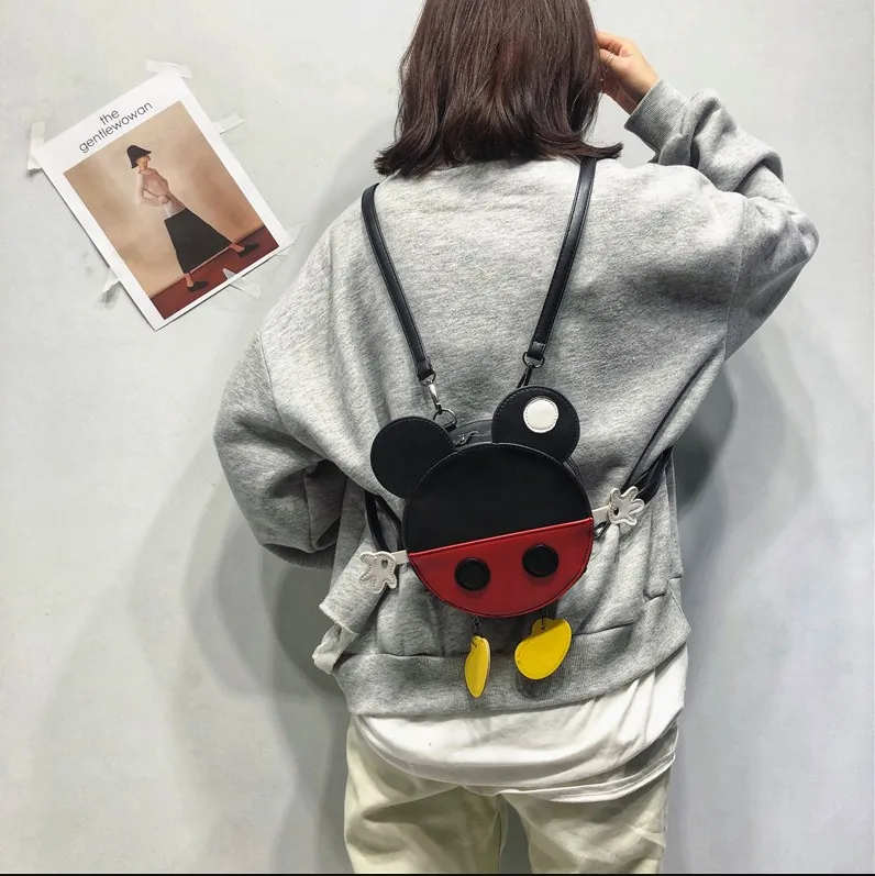 

2019 fashion mini versatile backpack cartoon micky mouse lady women Chain Bag chic dressing bag girl usa fashion