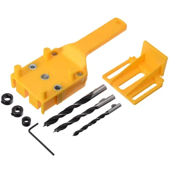 

4pcs/set Woodworking Dowel Jig Set Wood Dowel Pins with 6/8/10mm Drill Bits Drill Guide Kit for Joinery Doweling Jig Hole Saw