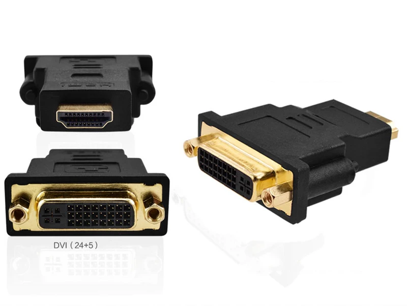 DZLST DVI в HDMI адаптер конвертер DVI 24+ 5 мужчин и женщин HDMI конвертер для HD ТВ ЖК-ПК компьютер DVD проектор PS3 PS4 ТВ коробка