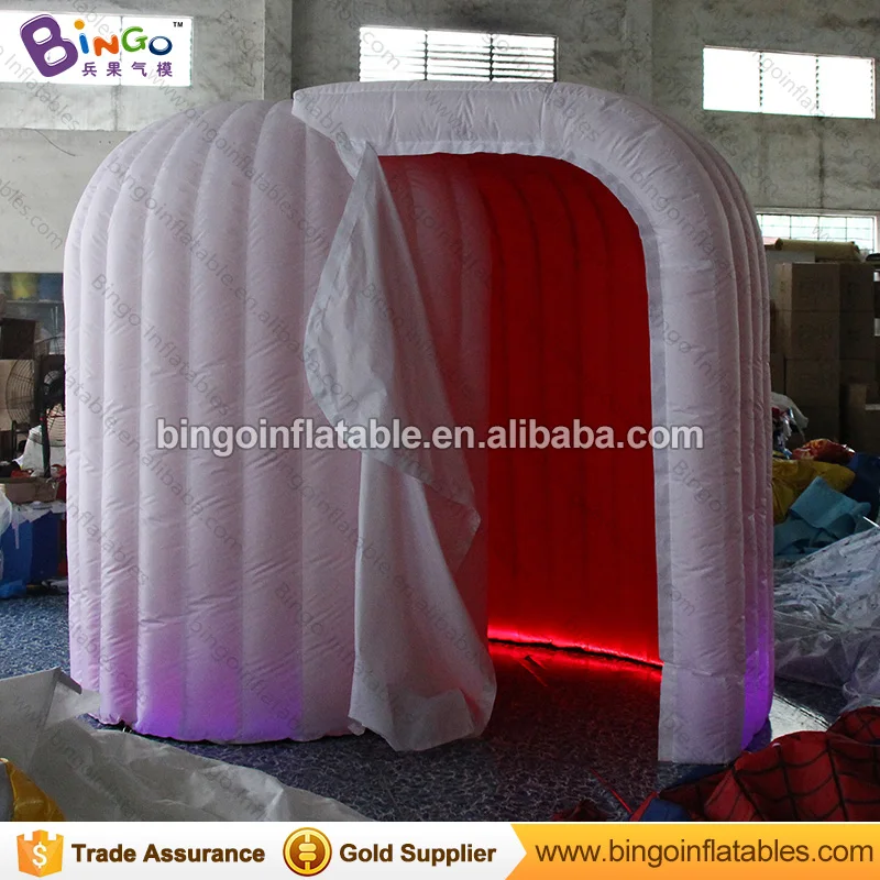  led Dome Inflatable Photo Booth with red color cloth inside BG-A0714-4 toy tent