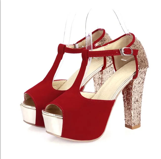 Ограниченное количество; новые сандалии-гладиаторы; женские теннисные туфли; большие размеры 32-43; свадебные вечерние туфли с открытым носком на высоком каблуке; женские туфли-лодочки; 171 - Цвет: Красный