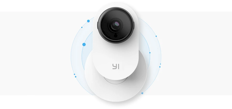 Wi-Fi Камера YI Home 3 | Разрешение 1080P Full HD | Онлайн доступ 24/7 | Детектор аномального звука | Обнаружение человека | Таймер Питания вкл/выкл | ИК ночное видение | Двусторонняя аудиосвязь | Облачное хранилище