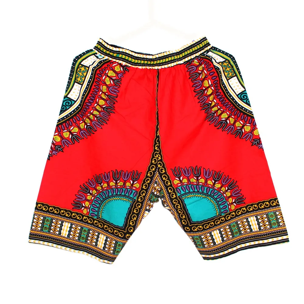 8 Colors Plus Size New 100% Cotton Dashiki Fabric African Dashiki Short Pants