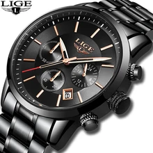 LIGE Mens Watches Top Brand Luxury Men's Sports Watch For Male Casual Waterproof Date Analog Quartz Watch Men Clock Reloj Hombre
