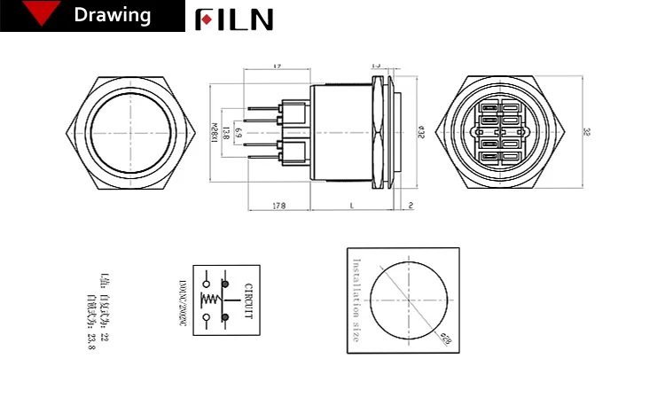 28mm push-button-switch