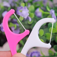 Disposable 200pcs Oral Gum Teeth Clean Care FlossThread Dental Flossers Plastic Tooth Picks