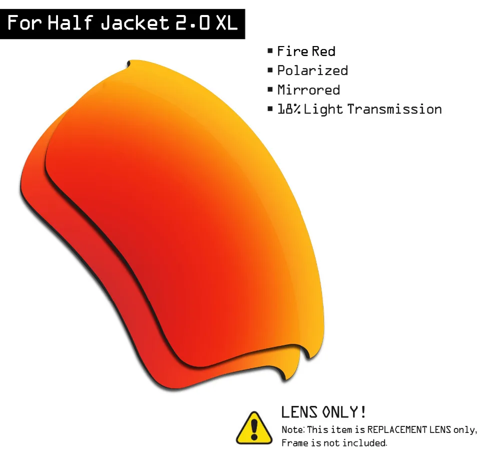 Поляризованные солнцезащитные очки SmartVLT Сменные линзы для Oakley Half Jacket 2 0 XL Fire