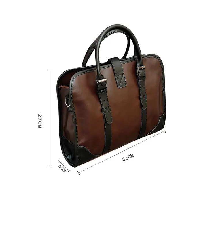 YIZHI 2018 Бизнес Для Мужчин's Портфели высокого качества PU кожа Сумка для ноутбука Портативный темно-коричневый сумочка