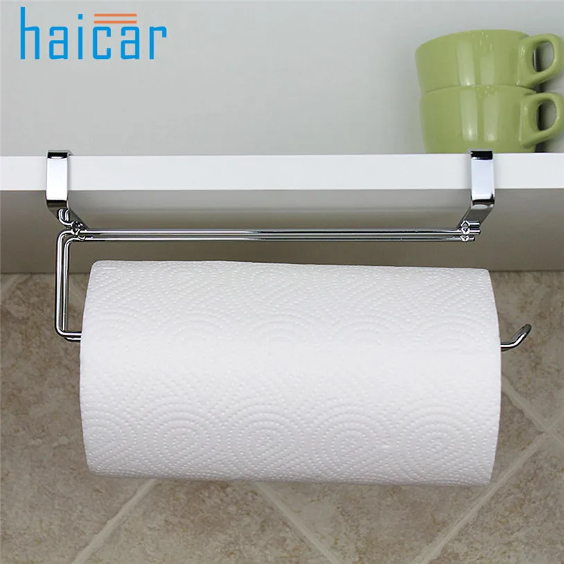 

Kitchen Paper Holder Hanger Tissue Roll Towel Rack Bathroom Toilet Sink Door Hanging Organizer Storage Hook Holder 2018 Dropship