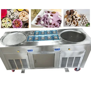 

CE approved 110V/220V fried ice cream roll machine fry ice cream machine price with food grade stainless steel ice pan