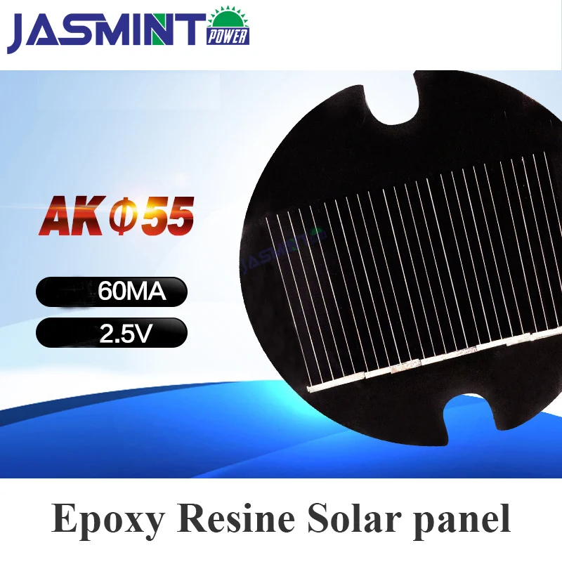 

60mA 2.5V DIY environmental Mono Solar Panels Photovoltaic Solar Cells Power Charger Solars Epoxy Plate for lighting toys lamps