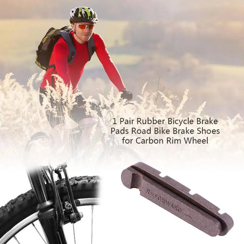 1 пара резиновых тормозных колодок для шоссейного велосипеда, тормозная колодка для карбонового обода колеса