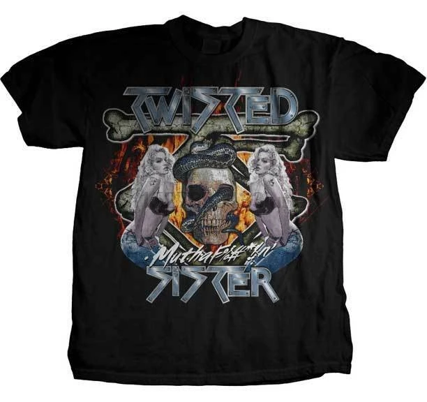 

TWISTED SISTER - Skull Snake Girls - T SHIRT S-M-L-XL New - T Shirt