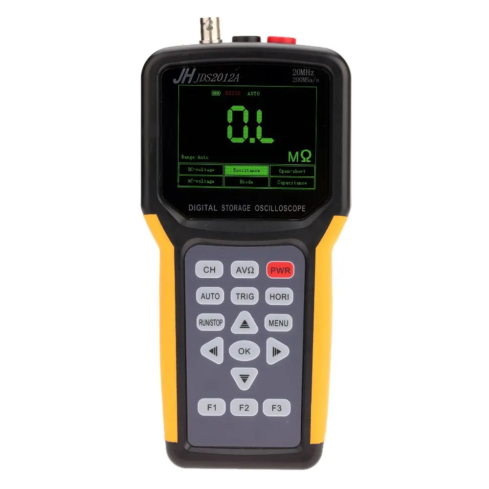 

Handheld oscilloscope Multi-functional Digital 1CH Oscilloscope Portable Scope Meter 20MHz Multimeter 4000 Counts logic Analyzer