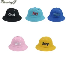 Новейшая шапка stlye унисекс Повседневная Вышивка Кепка для рыбалки ведро шляпа 5 цветов дизайн подарок