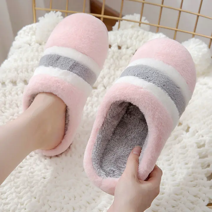 

Winter Sliper Women Love Couple Warm Plush Women Large Size Man Home Slippers Indoor Bedroom Non-slip Warming Soft Slipper