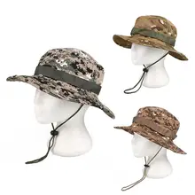 Спорт на открытом воздухе Мужская Женская рыболовная шляпа камуфляжная шляпа для рыбалки камуфляжная Рипстоп Джунгли Буш шерстяные шапки военные кепки унисекс