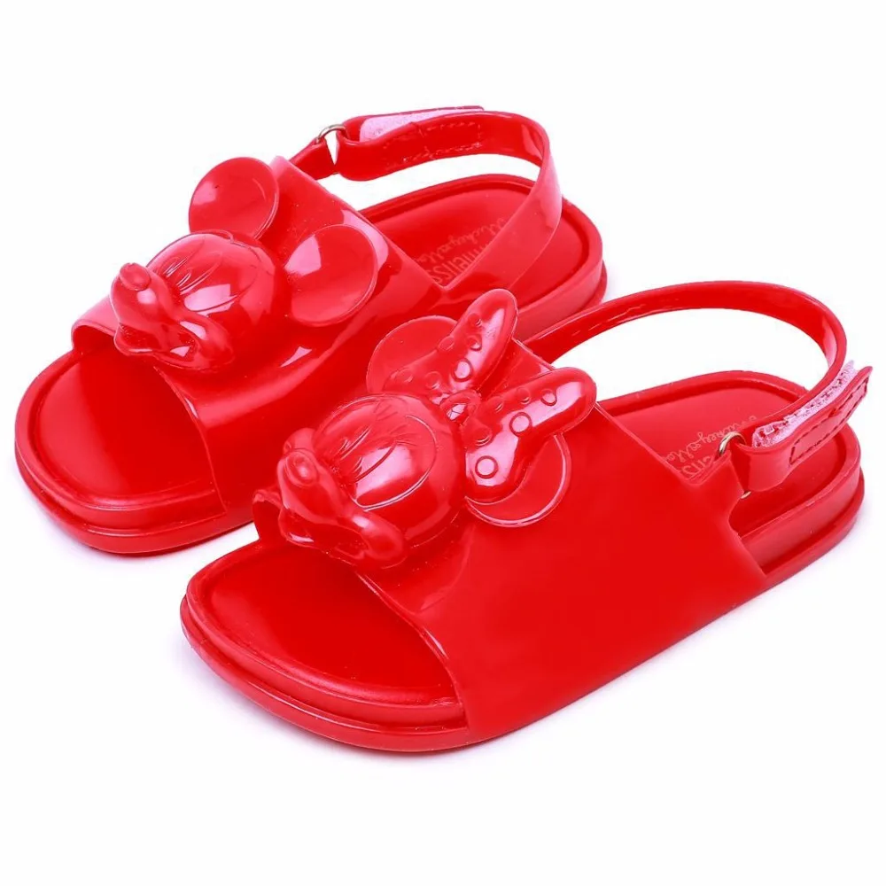 Melissa Twins Mickey Head Новинка лета 2019 3D обувь новые прозрачные сандалии для девочек