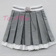 Новая Милая женская юбка в японском стиле в стиле колледжа дикого серого цвета; Милая юбка в стиле Лолиты на шнуровке; сезон весна-осень