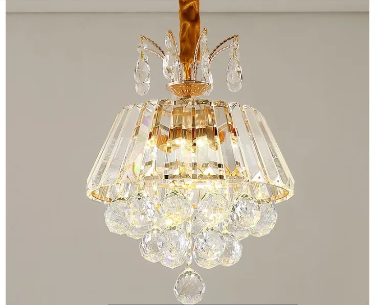 

Free Shipping Golden Crystal Pendant Lamp D30cm Nordic Restaurant Pendant Hanging Lamp Contemporary Modern 110-240V Lighting