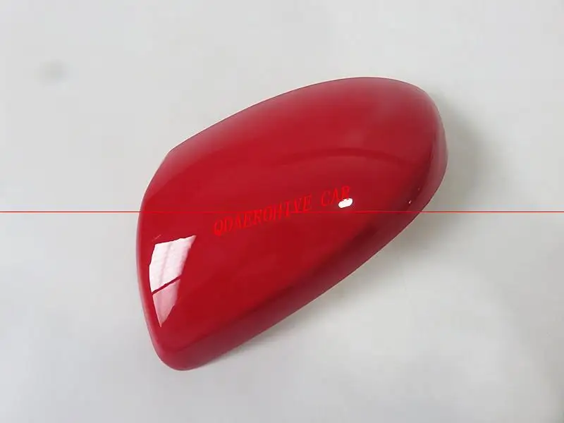 QDAEROHIVE Side Mirror Covers Caps chrome door mirror cover high quality car styling for for Mazda 3 1.6 - Цвет: red left