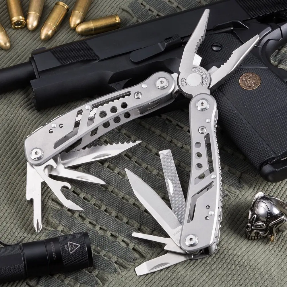  EDC Multitool with Mini Tools Knife Pliers Swiss Army Knife and Multi-tool kit for outdoor camping 
