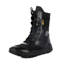 Новинка; сезон лето; военный тактический супер светильник; Прочные мужские ботинки; армейские ботильоны на шнуровке