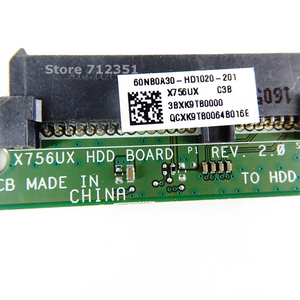 Плата для жесткого диска X756UX REV 2 0 ASUS X756U X756UJ X756UA X756UAM X756UV X756UQ X756UQK тест платы