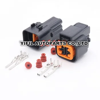 

10Sets/lot Kum PB621-04020 PB625-04027 4 Pin/Way Female Male Connector Socket Automotive Oxygen Sensor Plug For Mitsubishi