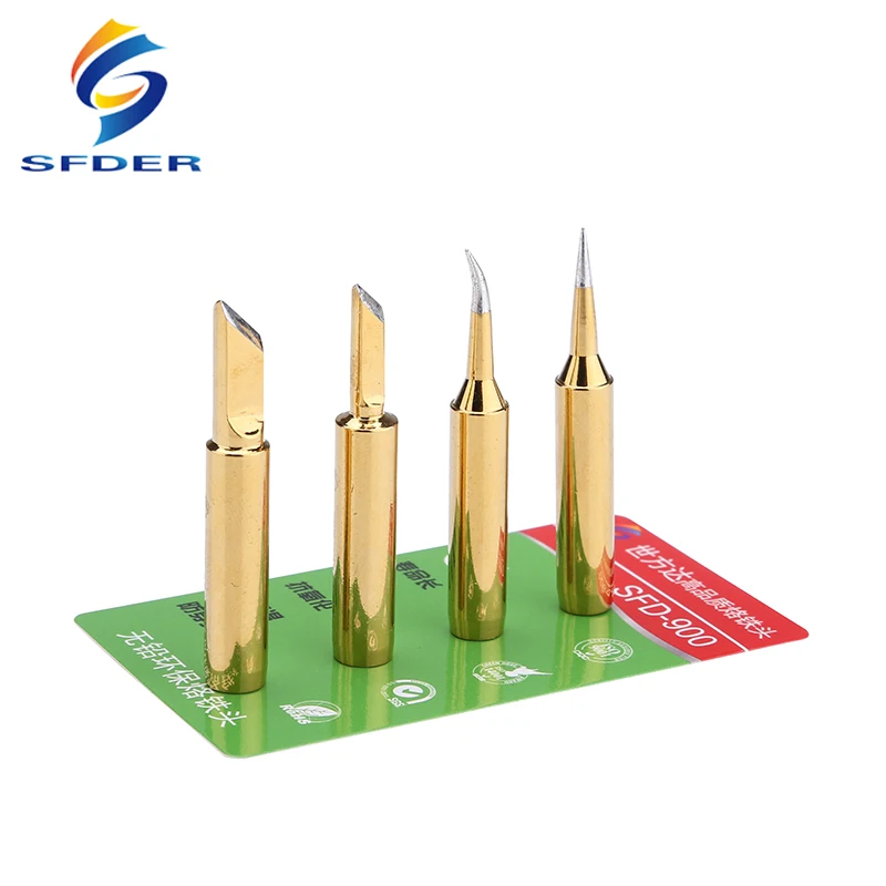 Lead-Free 900M-T Soldering Tip Soldeerpunt Welding Sting Electric Solder Iron Tips for 936 BGA Rework Station Soldering Tools