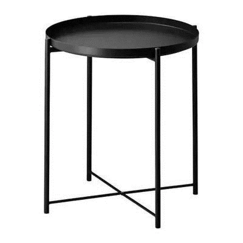 B, Iron art table Modern desk Coffee table Desktop dual use Metal Macaron Living Room Furniture 44*52cm
