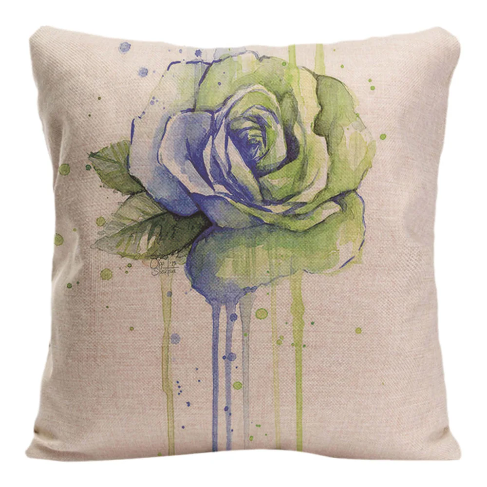 Beautiful Flower Cushion Covers Decorative Pillows For Sofa Car Covers