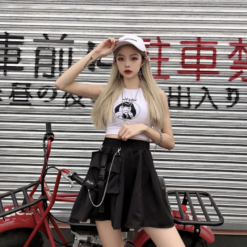 Летняя женская одежда в стиле сафари уличная Корейском Harajuku новые