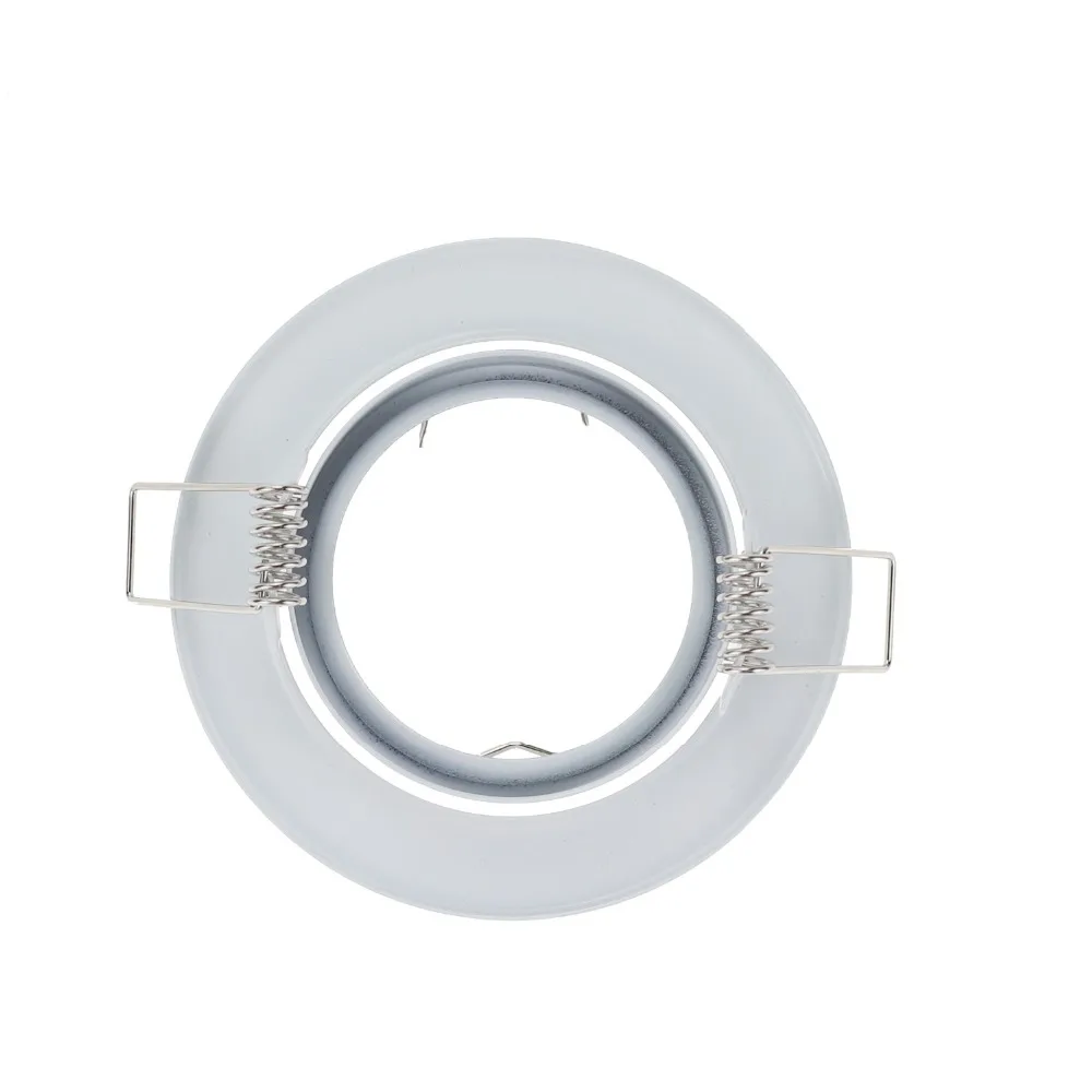 Белый Круглый GU10 поверхностный монтаж алюминиевая рама для Led крепящиеся светильники MR16 монтажные точечные потолочные светильники рамка