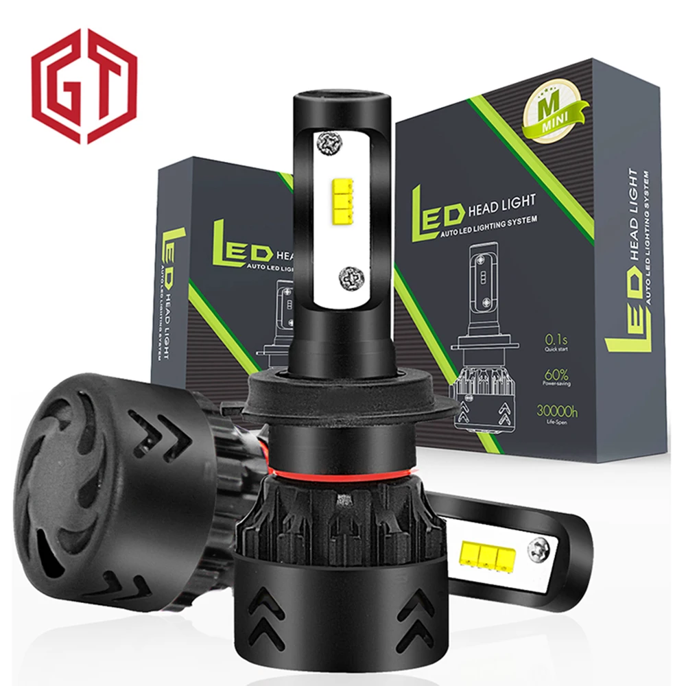 

GUANGJI 2Pcs Super Brgiht Car Led Light H1 H7 Led Bulb ZES CHIPS H8 H9 H11 9005 9006 HB3 Headlights 6000K 80W 12000LM 12V