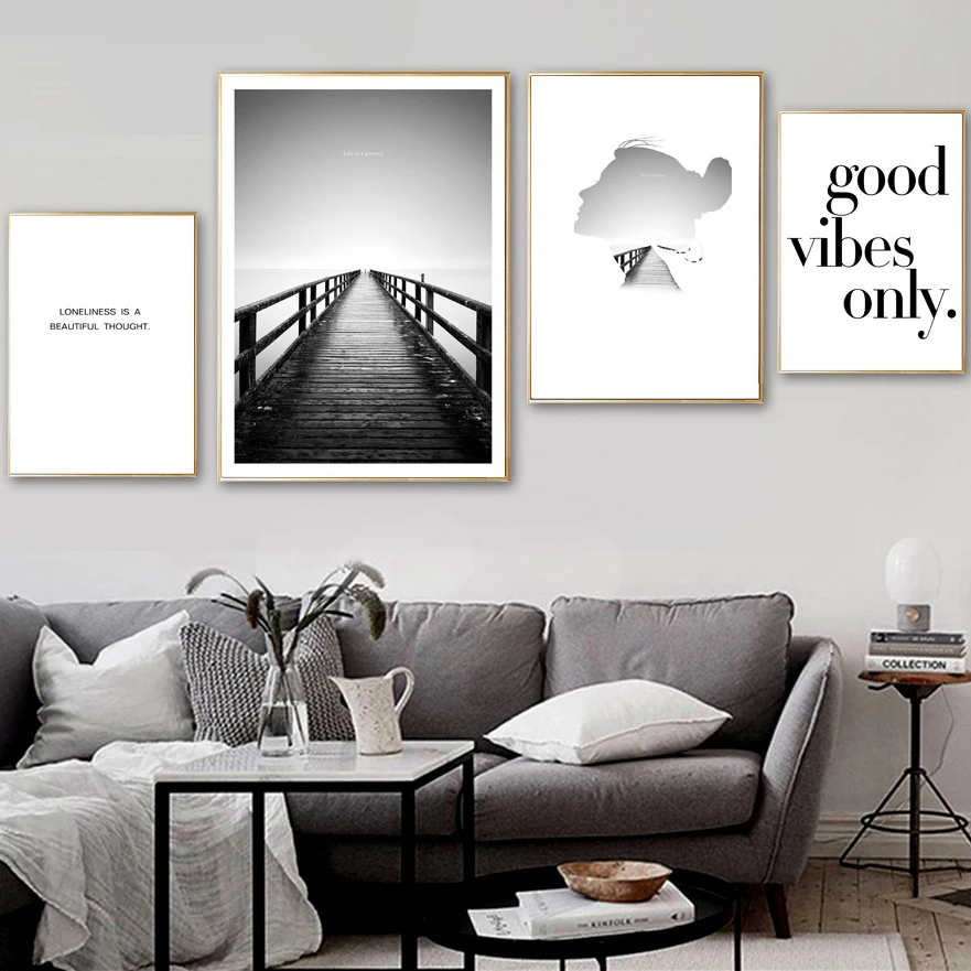 Splendid Mountains Landscape Canvas Painting Art Print Living Room Wall Decor US