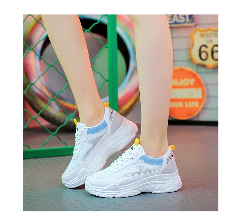 Fashion Sneakers Women Casual Shoes Breathable Flat Platform Ladies Shoes Tennis Lace Up Sport Women Vulcanize Shoes XZ64 (12)