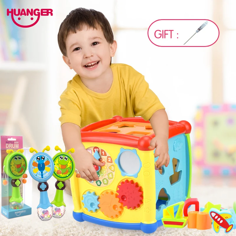 Huanger apprentissage Musical 3D Puzzle jouet jeu éducatif pour enfants classique géométrique préscolaire développement unisexe cadeau