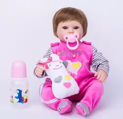 40 см мягкое тело силикона Reborn Baby Doll Игрушки для девочек винил для новорожденных девочек младенцев куклы дети ребенок подарок девочка Brinquedos