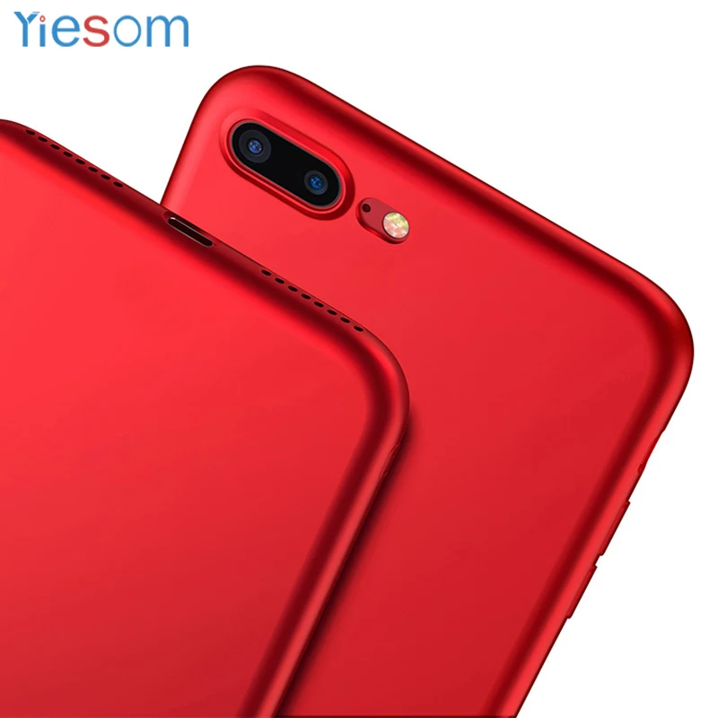 Red Soft Matte TPU Case for iPhone 7 6 6S Plus Back Cover