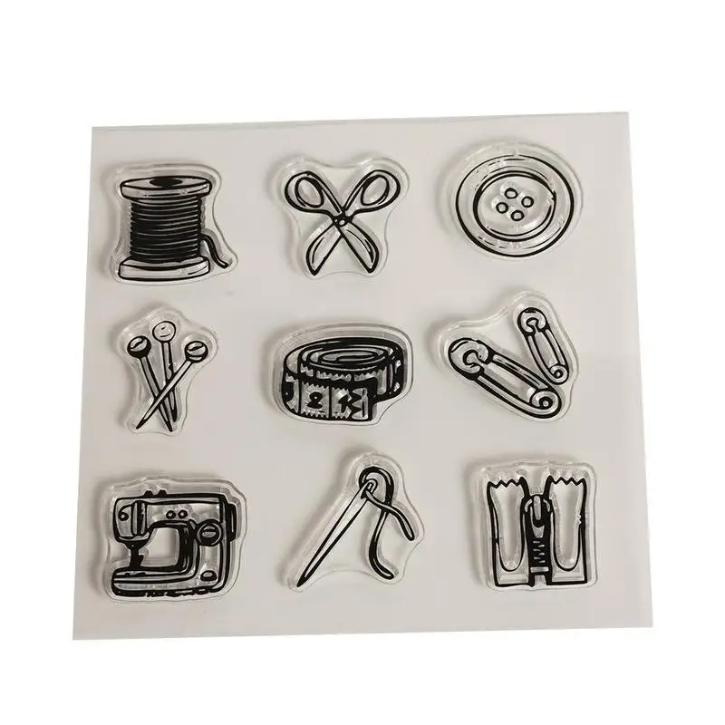 

Sewing Machine Transparent Clear Silicone Stamp/Seal For DIY Scrapbooking/Photo Album Decorative Clear Stamp Sheets LQK1505