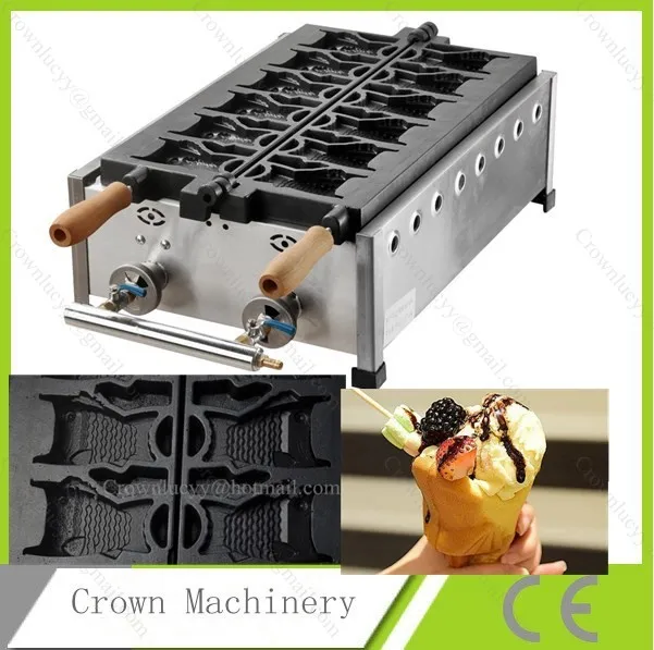 Газовый сжиженный газ для рыбы Taiyaki Вафельная машина мороженого рыба тайяки