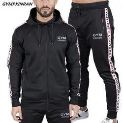 GYMPXINRAN новый бренд мужской спортивный костюм Толстовка спортивный костюм толстовка мужская повседневная активный костюм на молнии Верхняя