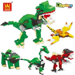 WANGE бренд динозавра Юрского периода игрушки для детей животного Dinosaurus совместимые блоки Ассамблеи фигурку кирпичи T-REX DIY