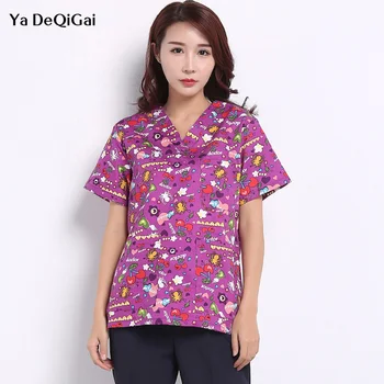 

beauty salon uniform Unisex Medical Surgical cotton pharmacy white coat scrubs medical uniform women nurse uniform work clothes