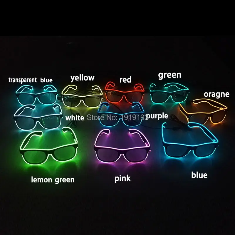 Для Rave Costume Party Decoration 10 цветов на выбор светящиеся неоновые светодиодные очки с