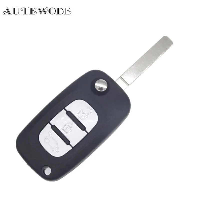 AUTEWODE Flip Remote Car Key Shell Case Fob 3Button for Renault Clio Megane Kangoo Modus 1pc accessories | Автомобили и мотоциклы